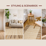 Ultra Soft Area Rug, Non Slip, Stain Resistant, Washable Area Rugs for Living Room, Bedroom, Simple Warm Beige Aesthetic(Beige)