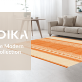 Ultra Soft Area Rug, Non Slip, Stain Resistant, Washable Area Rugs for Living Room, Bedroom, Contemporary Plush Orange Aesthetic(Orange)