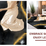 Ultra Soft Area Rug, Non Slip, Stain Resistant, Washable Area Rugs for Living Room, Bedroom, Artistic Wild Animal Theme(Black)