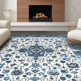 Chic Color Blocked Floral Motif(White)