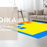Ultra Soft Area Rug, Non Slip, Stain Resistant, Washable Area Rugs for Living Room, Bedroom, Cheerful Colorful Hopscotch Visuals(Yellow)