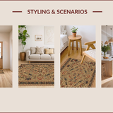 Ultra Soft Area Rug, Non Slip, Stain Resistant, Washable Area Rugs for Living Room, Bedroom, Rustic Wildlife Brown Living Room Non-Slip Carpet(Beige)