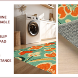 Ultra Soft Area Rug, Non Slip, Stain Resistant, Washable Area Rugs for Living Room, Bedroom, Spring Garden Non-Slip Nursery Area Rug(Blue)
