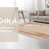 Ultra Soft Area Rug, Non Slip, Stain Resistant, Washable Area Rugs for Living Room, Bedroom, Fun Playful Western Print Design(Beige)