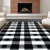 Charming Contemporary Black Tartan(Black)