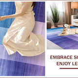 Ultra Soft Area Rug, Non Slip, Stain Resistant, Washable Area Rugs for Living Room, Bedroom, Elegant Soft Ombre Gradient(Blue)