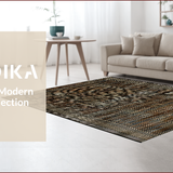 Ultra Soft Area Rug, Non Slip, Stain Resistant, Washable Area Rugs for Living Room, Bedroom, Rustic Earthy Cowhide Aesthetic(Brown)