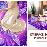 Ultra Soft Area Rug, Non Slip, Stain Resistant, Washable Area Rugs for Living Room, Bedroom, Charming Magical Garden Pattern(Purple)