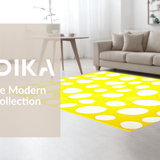 Ultra Soft Area Rug, Non Slip, Stain Resistant, Washable Area Rugs for Living Room, Bedroom, Delightful Minimalist Egg Imagery(Yellow)