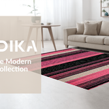 Ultra Soft Area Rug, Non Slip, Stain Resistant, Washable Area Rugs for Living Room, Bedroom, Chic Modern Tiled Patterned Rug(Pink)