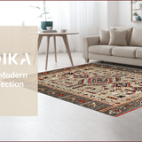 Ultra Soft Area Rug, Non Slip, Stain Resistant, Washable Area Rugs for Living Room, Bedroom, Chic Vintage Inspired Design(Gray)