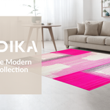 Ultra Soft Area Rug, Non Slip, Stain Resistant, Washable Area Rugs for Living Room, Bedroom, Shaped Faux Hide Charm(Pink)