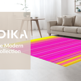 Ultra Soft Area Rug, Non Slip, Stain Resistant, Washable Area Rugs for Living Room, Bedroom, Luxurious Multicolor Spiral Design(Yellow)