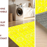 Ultra Soft Area Rug, Non Slip, Stain Resistant, Washable Area Rugs for Living Room, Bedroom, Eclectic Color Splash Composition(Yellow)