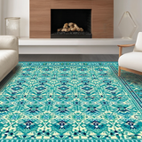 Modern Textured Ogee Print(Green)