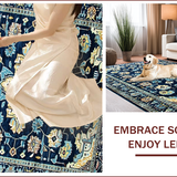 Ultra Soft Area Rug, Non Slip, Stain Resistant, Washable Area Rugs for Living Room, Bedroom, Luxurious Vintage Patterned Tapestry(Blue)