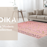 Ultra Soft Area Rug, Non Slip, Stain Resistant, Washable Area Rugs for Living Room, Bedroom, Contemporary Pink Animal Aesthetic(Pink)