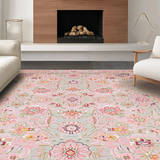 Ultra Soft Area Rug, Non Slip, Stain Resistant, Washable Area Rugs for Living Room, Bedroom, Stylish Abstract Soft Color Palette(Pink)