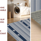 Ultra Soft Area Rug, Non Slip, Stain Resistant, Washable Area Rugs for Living Room, Bedroom, Artistic Coastal Inspired Textural Blend(Blue)