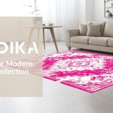 Ultra Soft Area Rug, Non Slip, Stain Resistant, Washable Area Rugs for Living Room, Bedroom, Serene Watercolor Floral Impression(White)