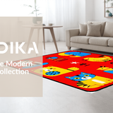 Colorful Geometric Shape Arrangement(Red)