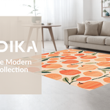 Ultra Soft Area Rug, Non Slip, Stain Resistant, Washable Area Rugs for Living Room, Bedroom, Radiant Cozy Decorative Touch(Orange)