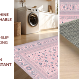 Ultra Soft Area Rug, Non Slip, Stain Resistant, Washable Area Rugs for Living Room, Bedroom, Trendy Fun-Filled Patterned Surface(Pink)