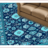 Ultra Soft Area Rug, Non Slip, Stain Resistant, Washable Area Rugs for Living Room, Bedroom, Boho Blue Pink Living Room Non-Shedding Rug(Blue)