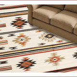 Ultra Soft Area Rug, Non Slip, Stain Resistant, Washable Area Rugs for Living Room, Bedroom, Rustic Vintage Southwest Aesthetic(Beige)