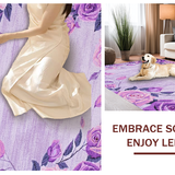 Ultra Soft Area Rug, Non Slip, Stain Resistant, Washable Area Rugs for Living Room, Bedroom, Soft Purple Rose Inspired Look(Purple)