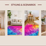 Ultra Soft Area Rug, Non Slip, Stain Resistant, Washable Area Rugs for Living Room, Bedroom, Hot Pink and Purple Playroom Shag Rug(Pink)