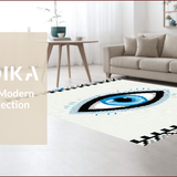 Ultra Soft Area Rug, Non Slip, Stain Resistant, Washable Area Rugs for Living Room, Bedroom, Soft Cotton Dark Gray Bedroom Aesthetic Rug(White)