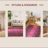 Ultra Soft Area Rug, Non Slip, Stain Resistant, Washable Area Rugs for Living Room, Bedroom, Trendy Soft Animal Print Charm(Pink)