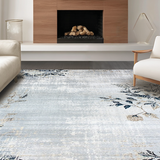 Ultra Soft Area Rug, Non Slip, Stain Resistant, Washable Area Rugs for Living Room, Bedroom, Rustic Textured Diamond Arrangement(Gray)