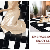 Cozy Gray and White Checker Design(Black)