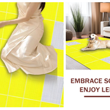 Ultra Soft Area Rug, Non Slip, Stain Resistant, Washable Area Rugs for Living Room, Bedroom, Warm Cozy Patchwork Feel(Yellow)