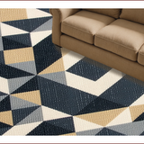 Ultra Soft Area Rug, Non Slip, Stain Resistant, Washable Area Rugs for Living Room, Bedroom, Modern Geometric Charcoal Beige Living Room Area Rug(Beige)