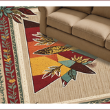 Ultra Soft Area Rug, Non Slip, Stain Resistant, Washable Area Rugs for Living Room, Bedroom, Natural Fishing Cabin Non-Slip Accent Rug(Beige)