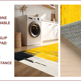 Ultra Soft Area Rug, Non Slip, Stain Resistant, Washable Area Rugs for Living Room, Bedroom, Chic Modern Artistic Expression(Yellow)