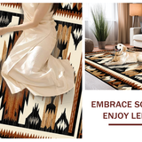 Ultra Soft Area Rug, Non Slip, Stain Resistant, Washable Area Rugs for Living Room, Bedroom, Minimalist Earthy Patterned Inspiration(Brown)