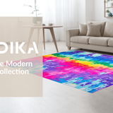 Ultra Soft Area Rug, Non Slip, Stain Resistant, Washable Area Rugs for Living Room, Bedroom, Charming Soft Color Splash Pattern(Purple)