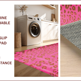 Ultra Soft Area Rug, Non Slip, Stain Resistant, Washable Area Rugs for Living Room, Bedroom, Luxurious Faux Fur Design Element(Pink)