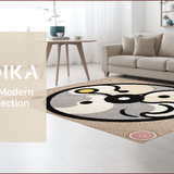 Ultra Soft Area Rug, Non Slip, Stain Resistant, Washable Area Rugs for Living Room, Bedroom, Hippie Funky Hallway Cool Decor Area Rug(Beige)