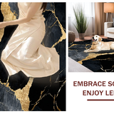 Artistic Fluid Marble Motif(Black)