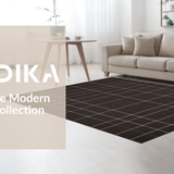 Ultra Soft Area Rug, Non Slip, Stain Resistant, Washable Area Rugs for Living Room, Bedroom, Urban Stylish Plaid Visual Harmony(Brown)
