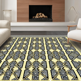 Ultra Soft Area Rug, Non Slip, Stain Resistant, Washable Area Rugs for Living Room, Bedroom, Vibrant Graphic Shapes with Rich Accents(Gold)