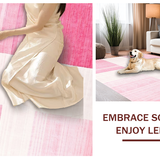 Ultra Soft Area Rug, Non Slip, Stain Resistant, Washable Area Rugs for Living Room, Bedroom, Soft Pastel Gradient Aesthetic(Pink)