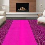 Ultra Soft Area Rug, Non Slip, Stain Resistant, Washable Area Rugs for Living Room, Bedroom, Colorful Cheetah Print Elegance(Pink)