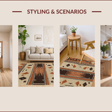 Ultra Soft Area Rug, Non Slip, Stain Resistant, Washable Area Rugs for Living Room, Bedroom, Wildlife Bass Fish Area Rug for Home Decor(Beige)