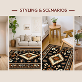 Dynamic Black and Brown Geometric Styles(Black)